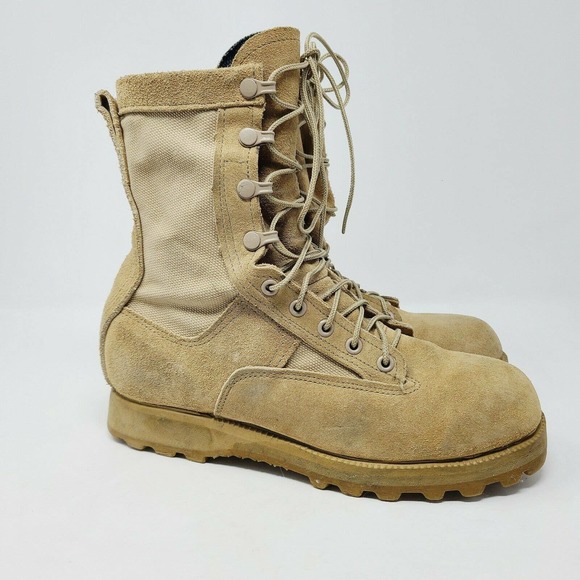 Us Military Desert Tan Combat Boots Sz 